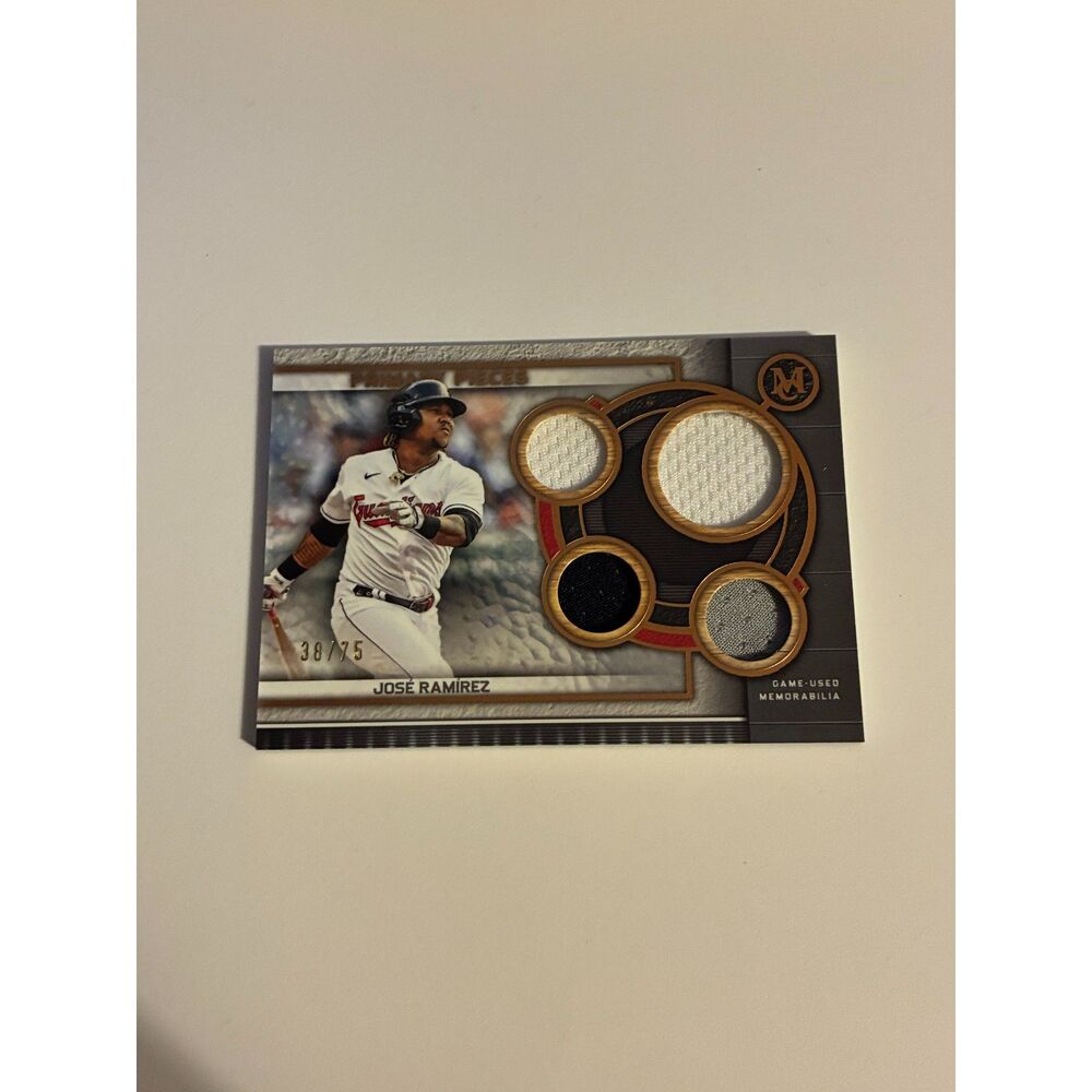 2023 Topps Museum Collection Jose Ramirez Quad Relic /75 Game Used